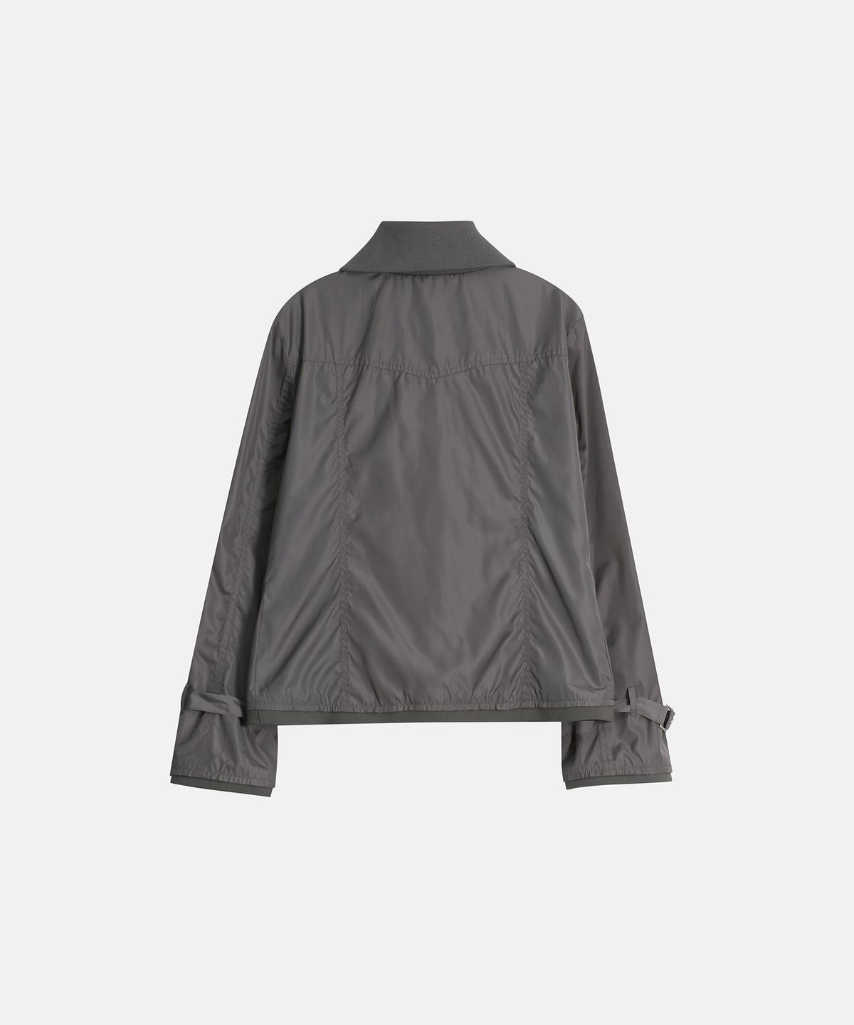 애시메트리(ASYMMETRY) GATHERED ZIP LAYER JACKET / GRAY
