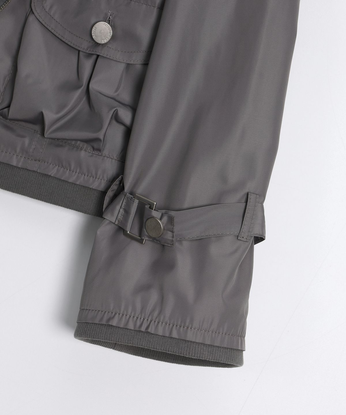 애시메트리(ASYMMETRY) GATHERED ZIP LAYER JACKET / GRAY