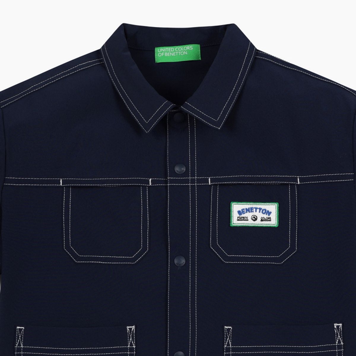 베네통키즈(BENETTONKIDS) 스트레치 반팔 셔켓_QAJK05631NY