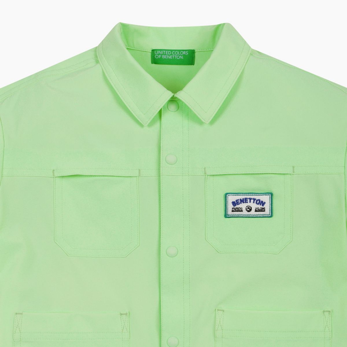 베네통키즈(BENETTONKIDS) 스트레치 반팔 셔켓_QAJK05631LA