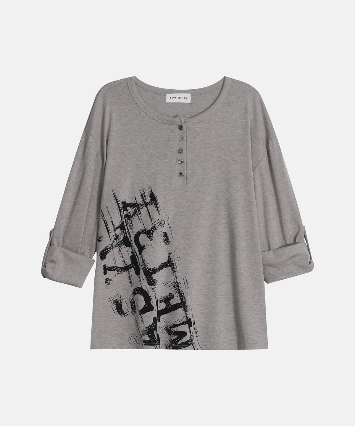 애시메트리(ASYMMETRY) ASYMMETRY HENRY LONG SLEEVE TOP / KHAKI