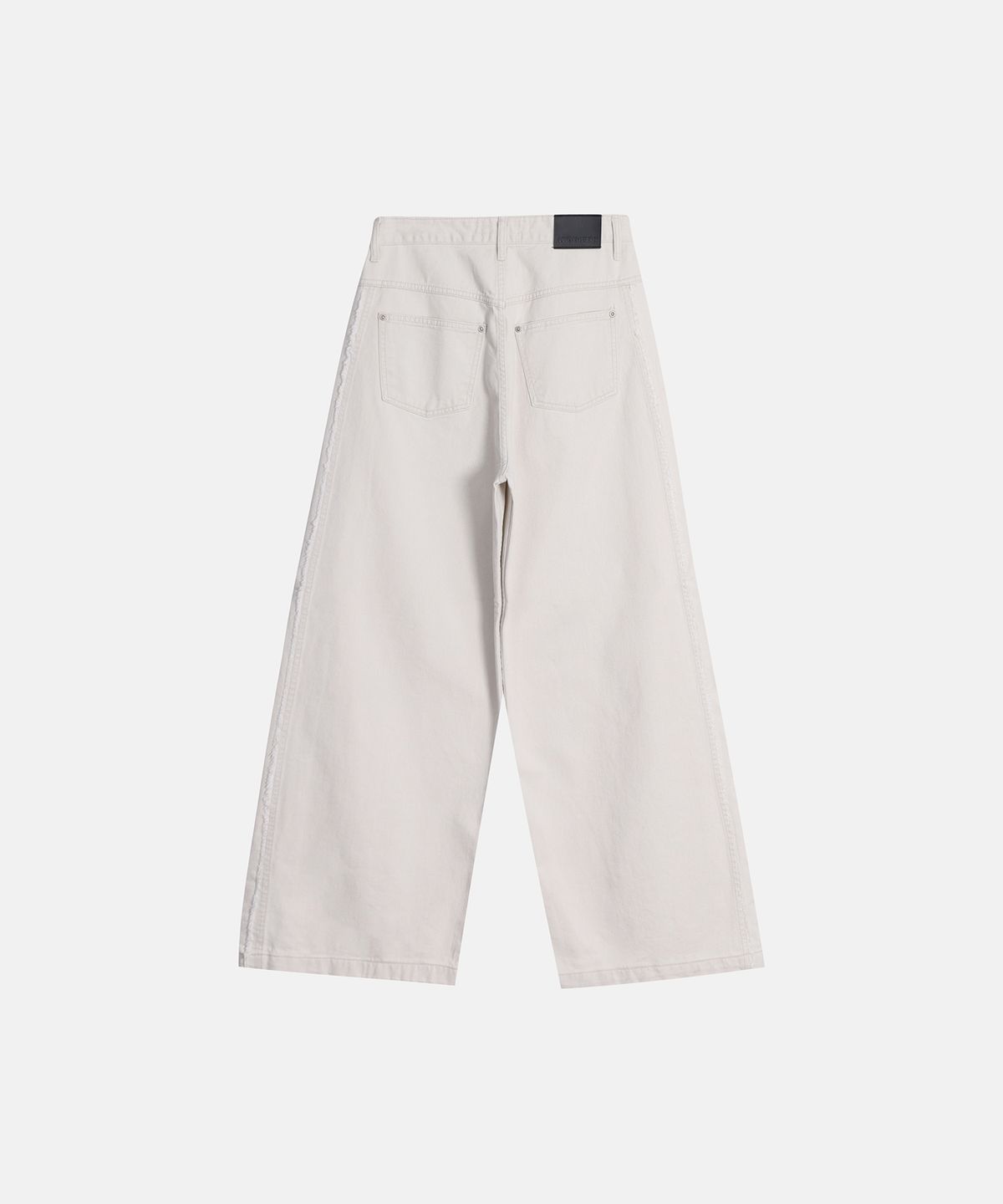 애시메트리(ASYMMETRY) RAW LETTERING PANTS / BLACK