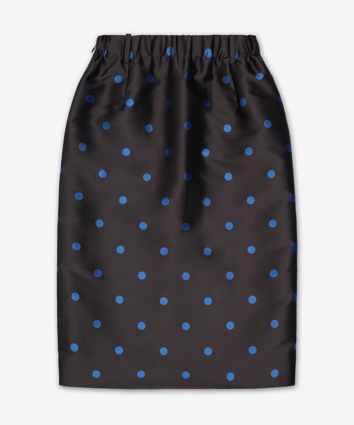 메종 스페셜(MAISON SPECIAL) 폴카 도트 모크 넥 스커트 - 브라운 / 21261515702BRN