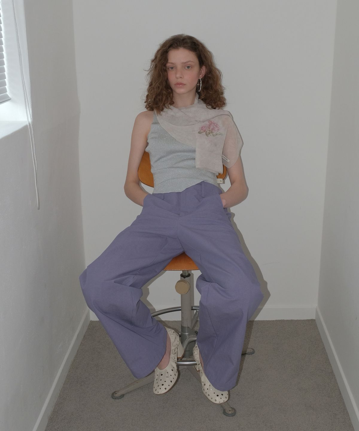 오버듀플레어(OVERDUEFLAIR) COTTON WIDE PANTS_LAVENDER