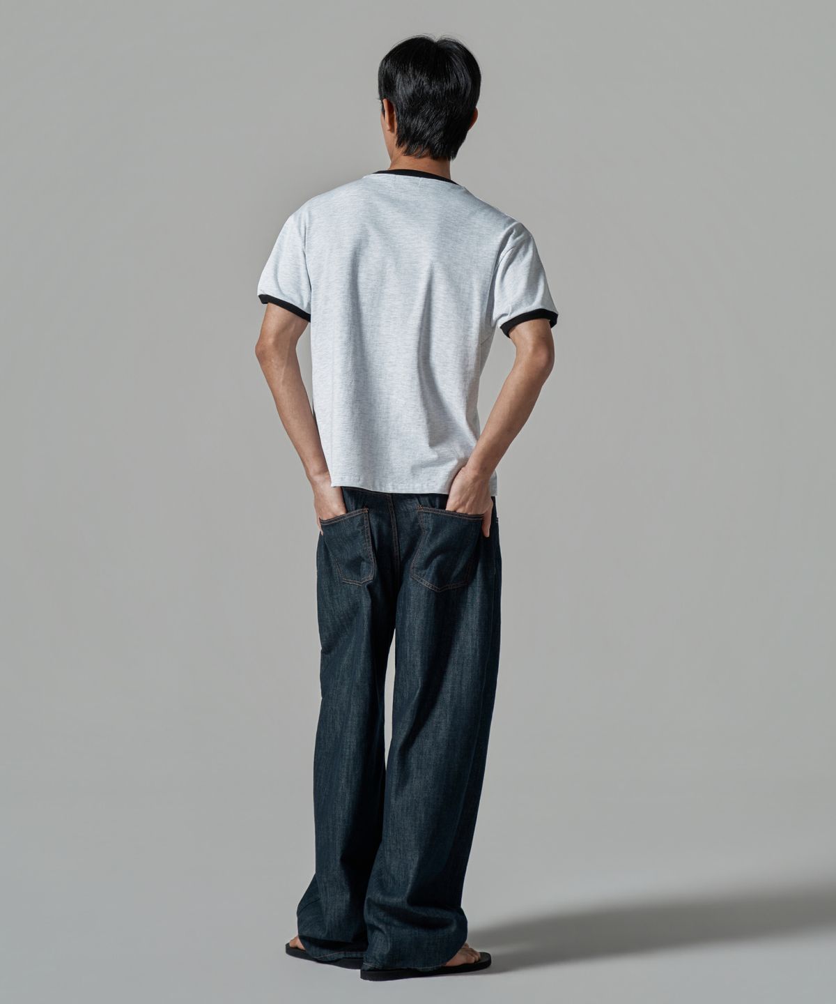 와르(WAAR) M286 논페이드 라이트 커브드 데님 팬츠 _딥 블루