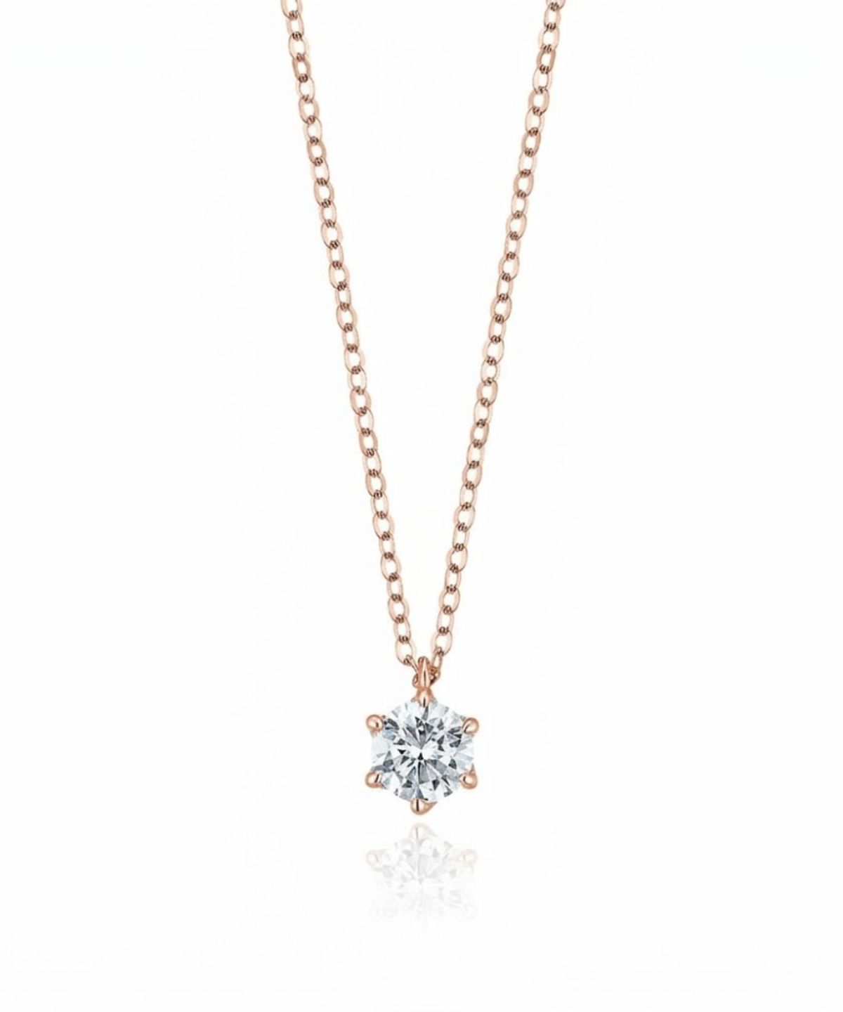 로이드(LLOYD) 시그니처 6프롱 솔리테어 0.5ct 다이아몬드 14K 골드 목걸이 LND26005D