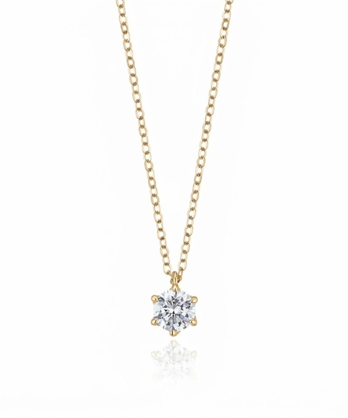 로이드(LLOYD) 시그니처 6프롱 솔리테어 0.5ct 다이아몬드 14K 골드 목걸이 LND26005D