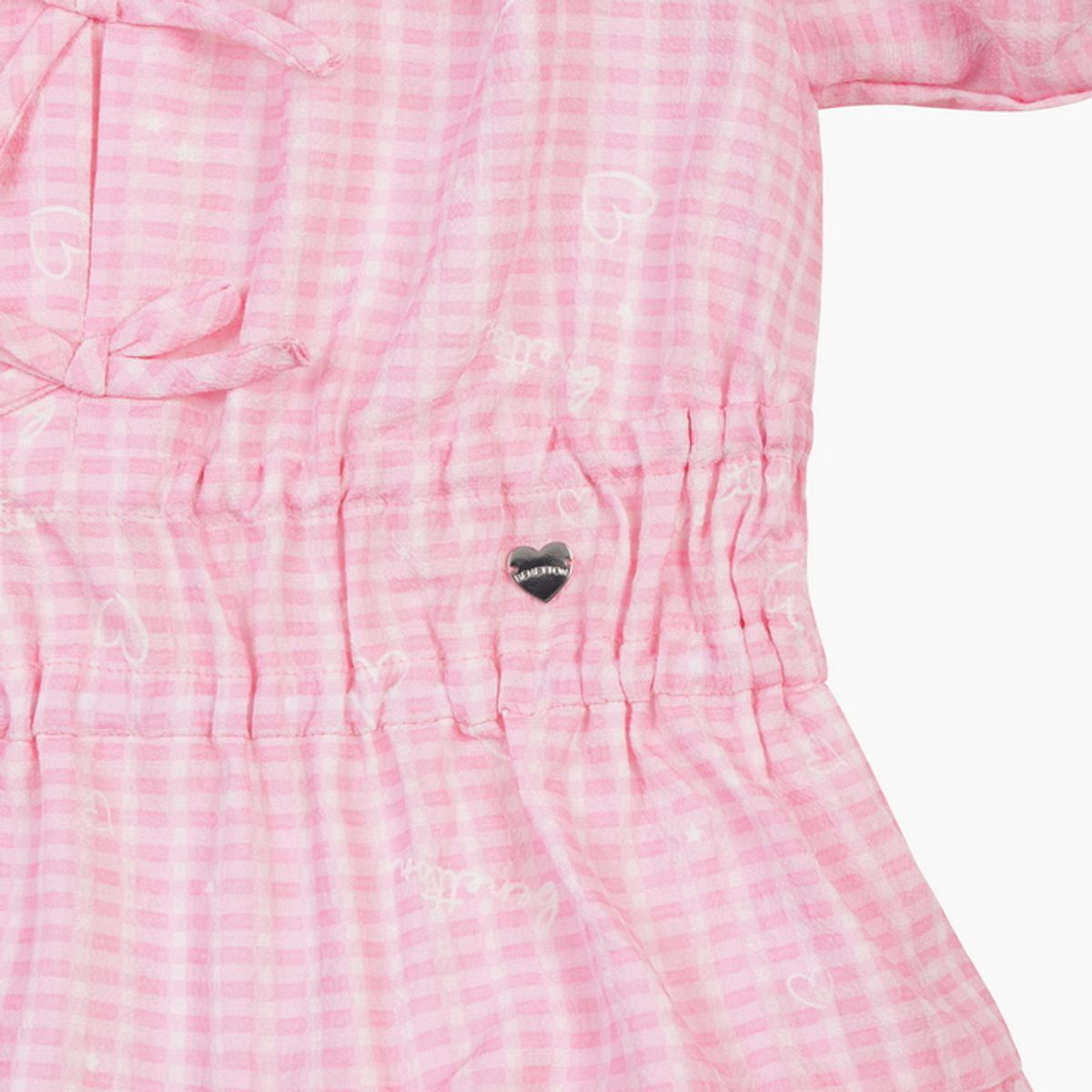 베네통키즈(BENETTONKIDS) 컴포트 리본 포인트 원피스_QAOP31631PK