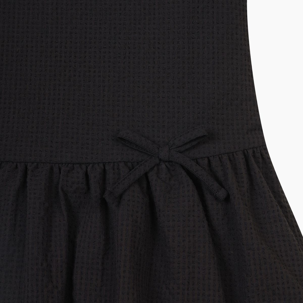 베네통키즈(BENETTONKIDS) 시어서커 벌룬 원피스_QAOP32631BK