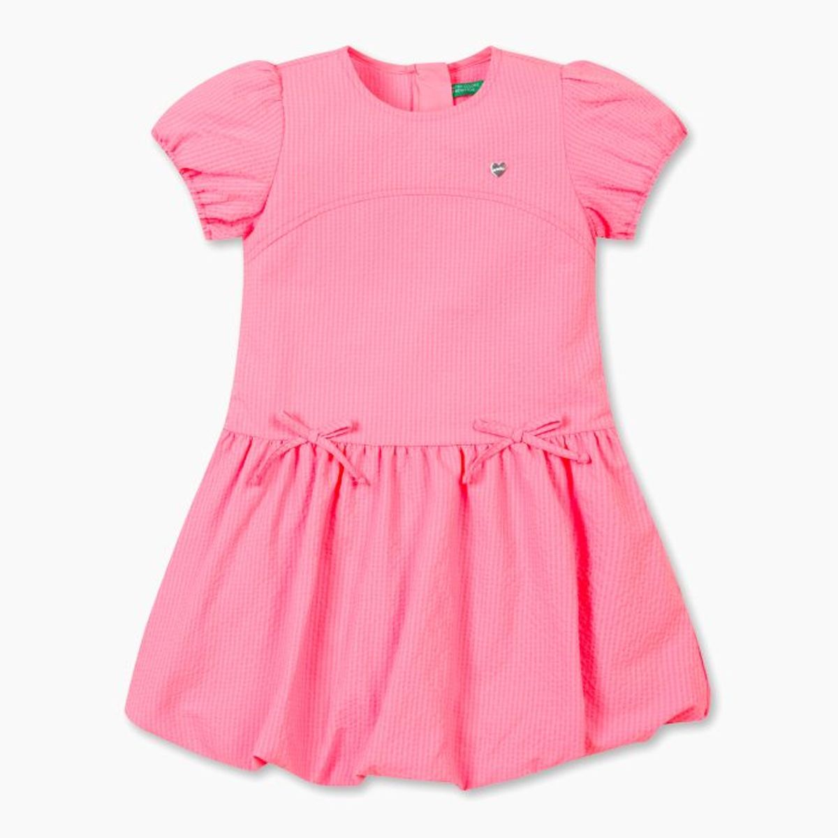 베네통키즈(BENETTONKIDS) 시어서커 벌룬 원피스_QAOP32631PK