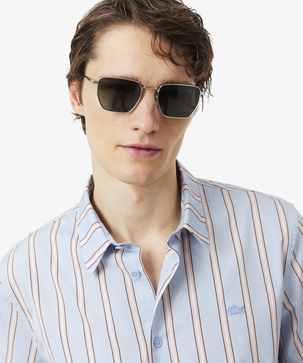 라코스테(LACOSTE) 남성 썸머 스트라이프 반팔 셔츠 CH2344-56G ZWV