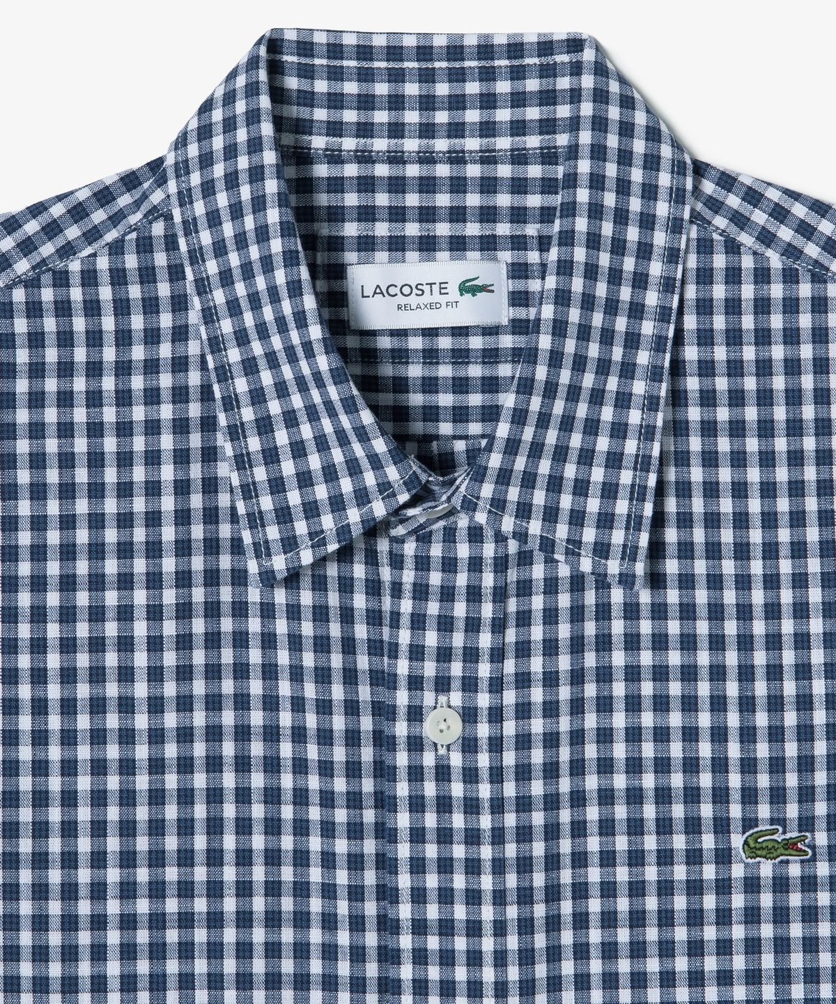 라코스테(LACOSTE) 남성 샴브레이 반팔 셔츠 CH359E-56G HDE