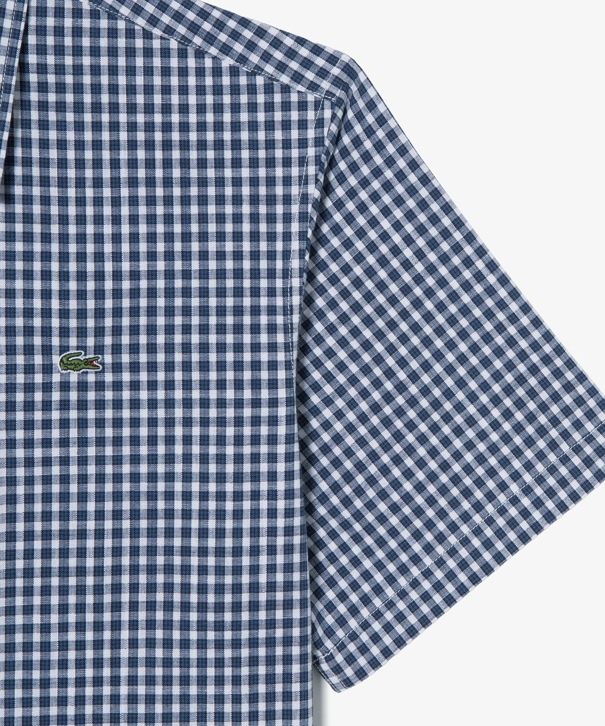 라코스테(LACOSTE) 남성 샴브레이 반팔 셔츠 CH359E-56G HDE