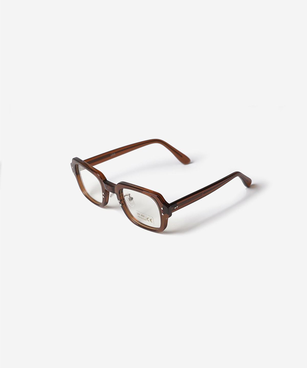 와이엠씨엘케이와이(YMCL KY) USS S9 Eyewear Frame - Frame : Brown / Lens : Clear