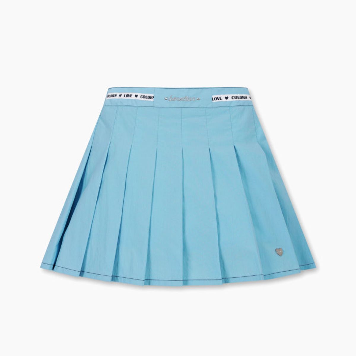 베네통키즈(BENETTONKIDS) 스티치 포인트 화섬 플리츠 스커트_QASK15631LB