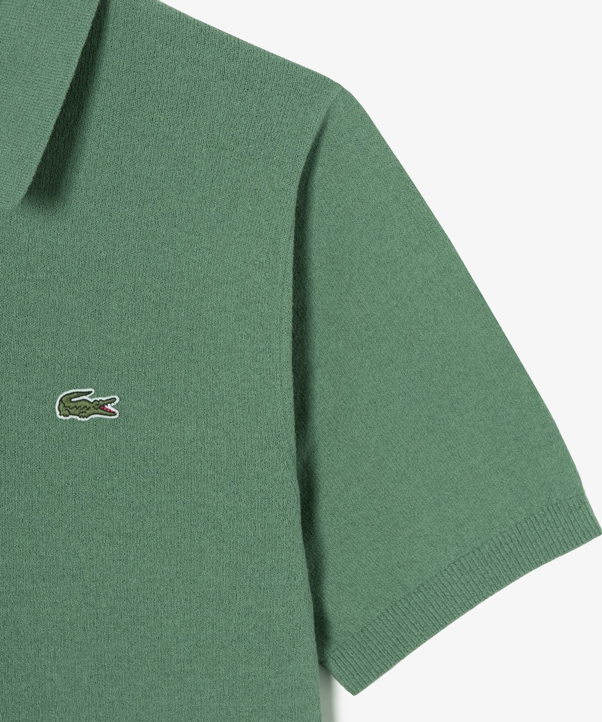 라코스테(LACOSTE) 남성 오픈카라 반팔 부클 스웨터 폴로 셔츠 PH374E-56G 02M
