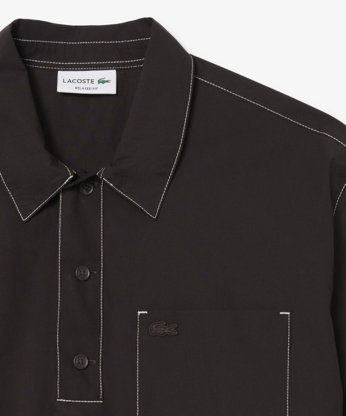 라코스테(LACOSTE) 남성 화이트 스티치 풀오버 셔츠 CH1268-56G 3LA