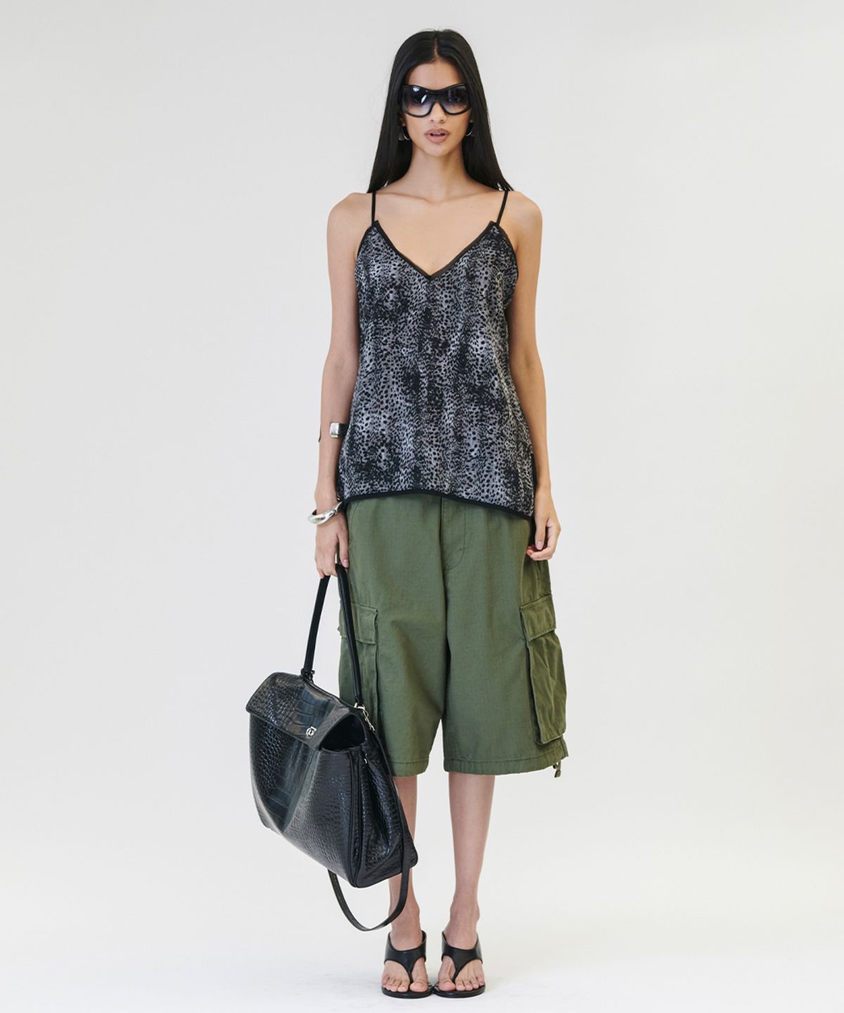 프로젝트 웨이브(PROJECT WAVE) Leopard Chiffon Sleeveless - 2 color
