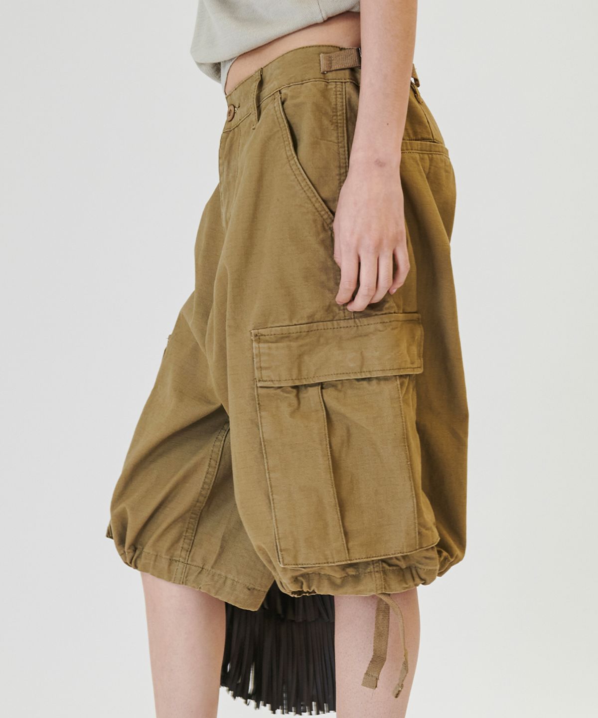 프로젝트 웨이브(PROJECT WAVE) Vintage Cargo Half-pants [BEIGE]