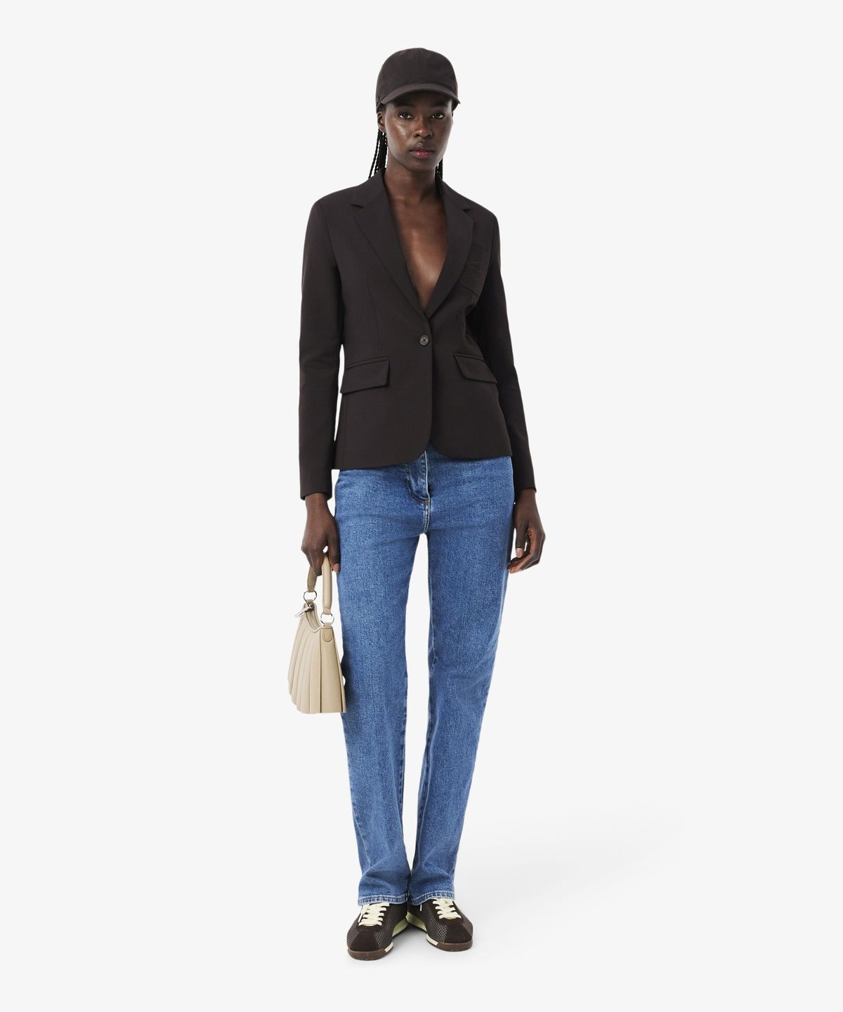 라코스테(LACOSTE) 여성 슬림핏 테일러드 블레이저 VF7443-56G 3LA
