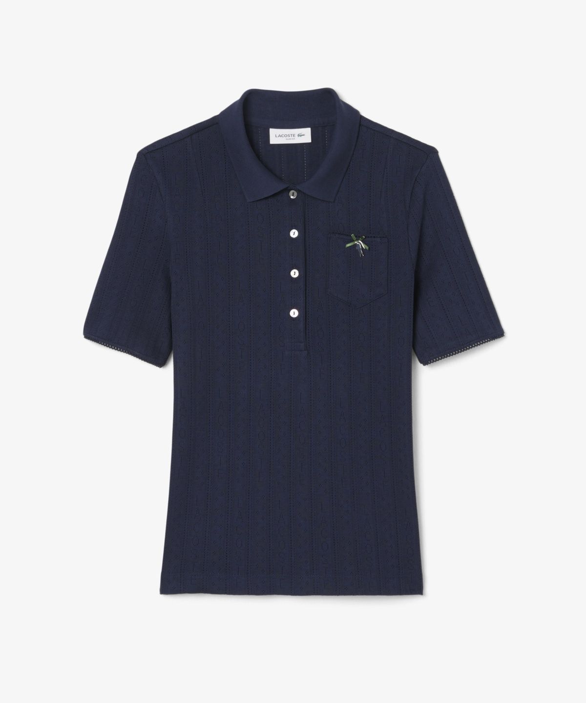 라코스테(LACOSTE) 여성 포인텔 리본 크록 폴로 셔츠 DF5296-56G 166