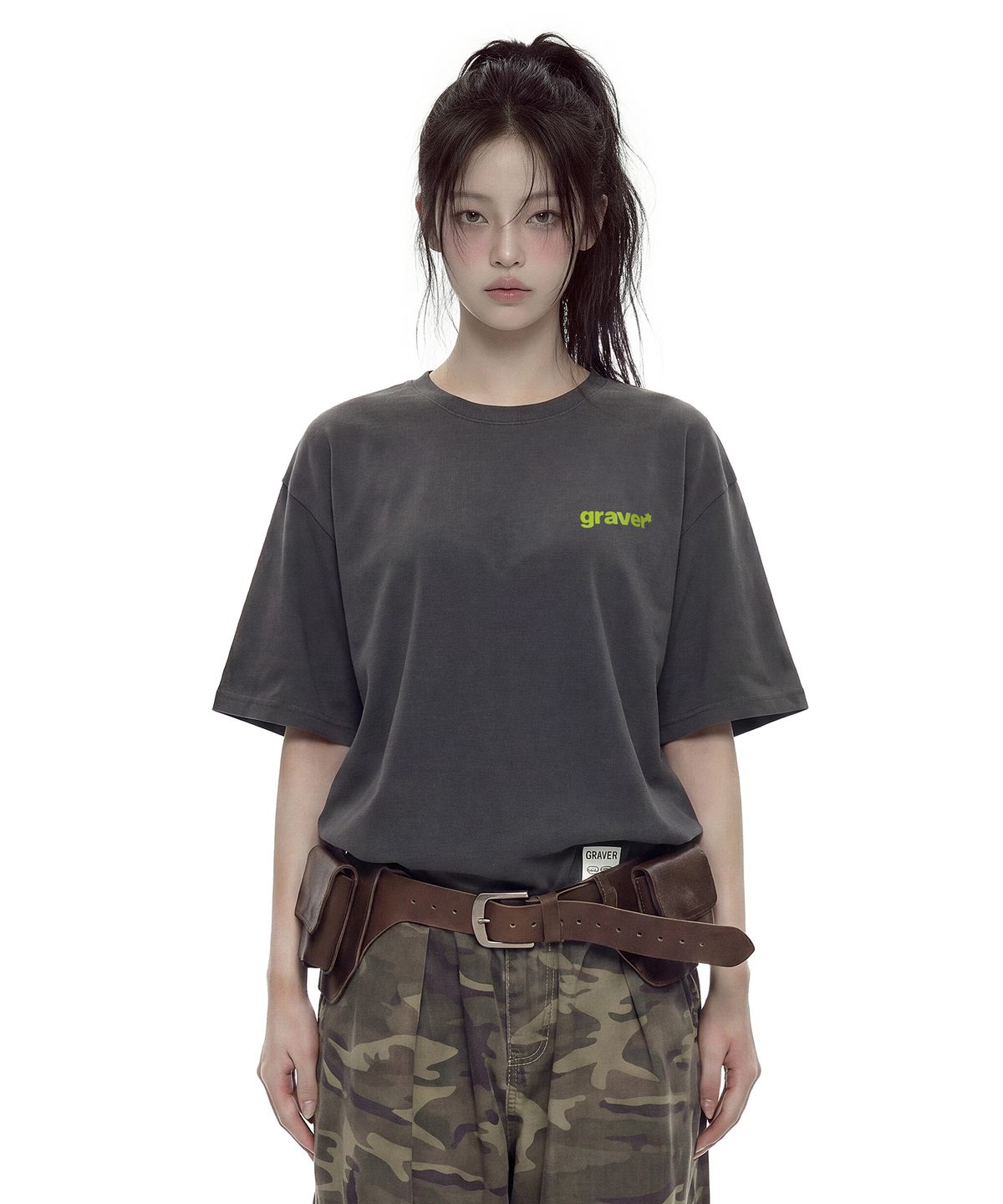그레이버(GRAVER) [UNISEX]RIB 반팔티_4 color