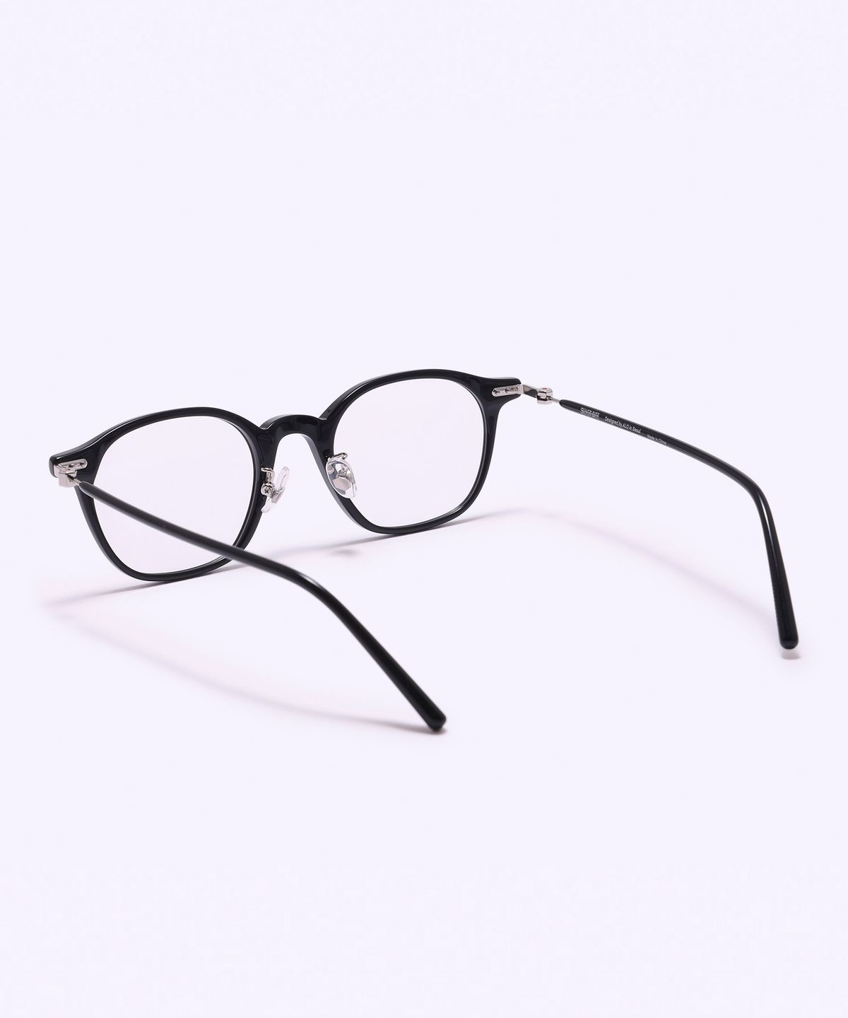 알로아이웨어(ALO EYEWEAR) [SILVERBITE] SBG7606 0909G HD ACETATE 초경량 고밀도 아세테이트 블랙 스퀘어 안경테 블루라이트 렌즈 선택