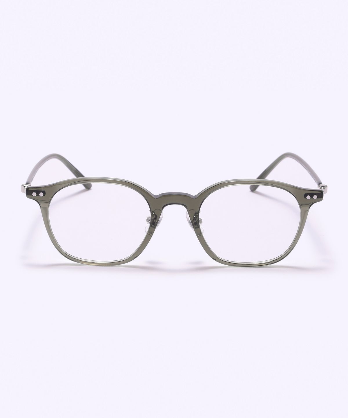 알로아이웨어(ALO EYEWEAR) [SILVERBITE] SBG7606 1313G HD ACETATE 초경량 고밀도 아세테이트 카키 스퀘어 안경테 블루라이트 렌즈 선택