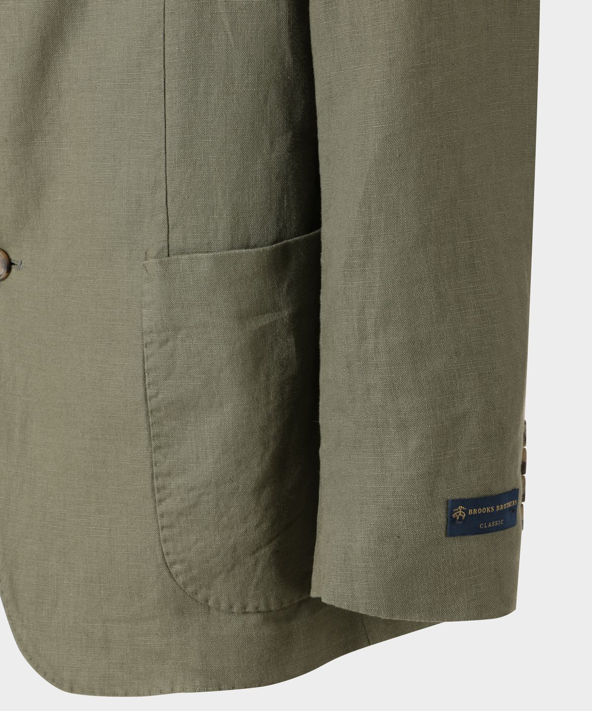 브룩스 브라더스(BROOKS BROTHERS) 린넨 솔리드 재킷 (올리브) (BBJSMMG202)
