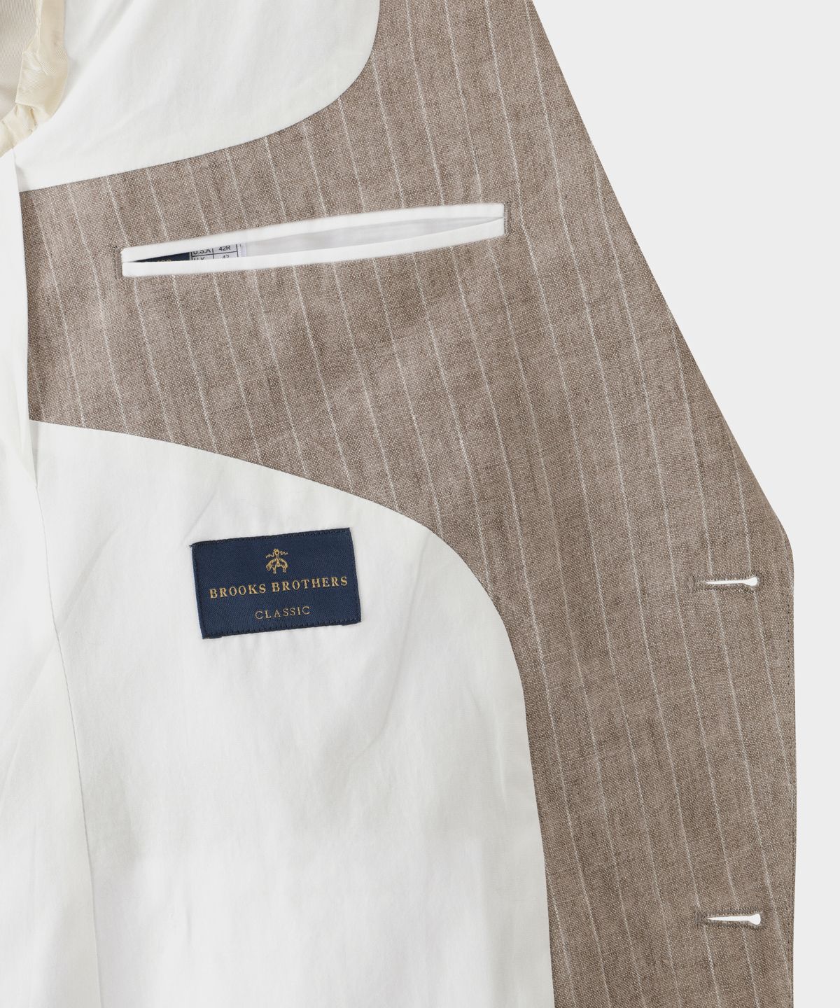 브룩스 브라더스(BROOKS BROTHERS) 린넨 스트라이프 재킷 (베이지) (BBJSMMG203)