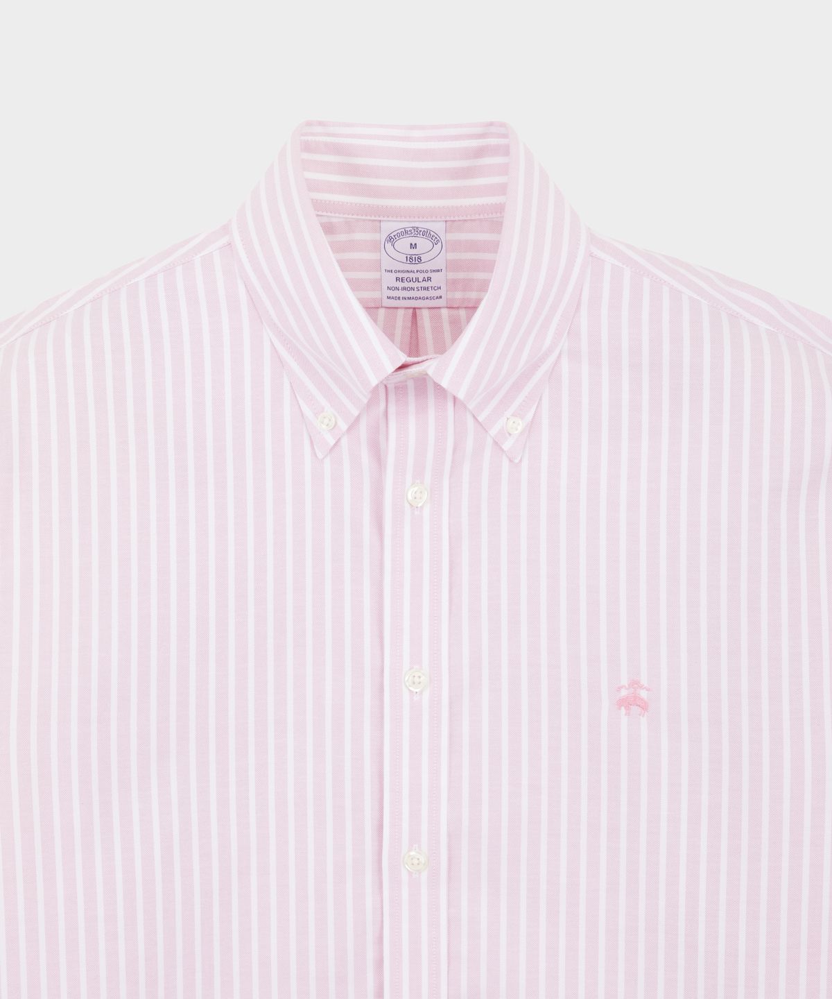 브룩스 브라더스(BROOKS BROTHERS) 논아이론 옥스포드 스트라이프 셔츠 (핑크) (BBTHMMG104)