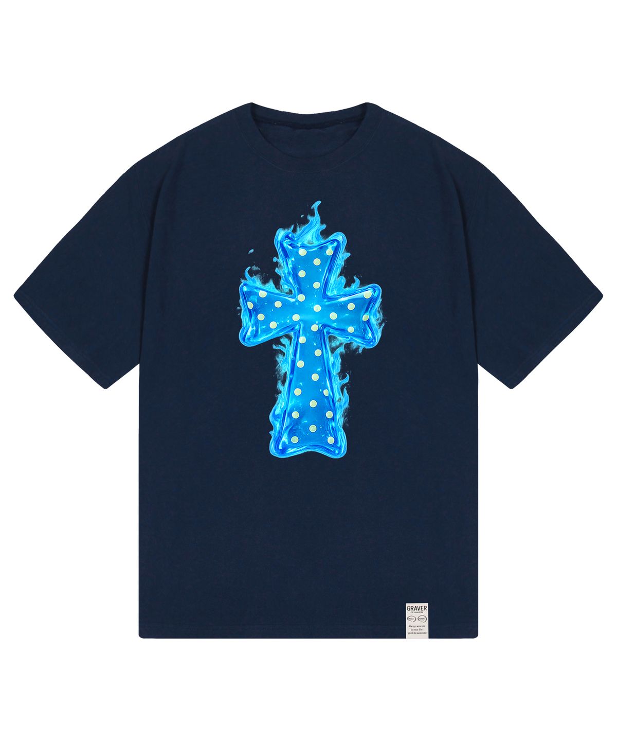 그레이버(GRAVER) [UNISEX]DOT CROSS_ flame 반팔티_3 color