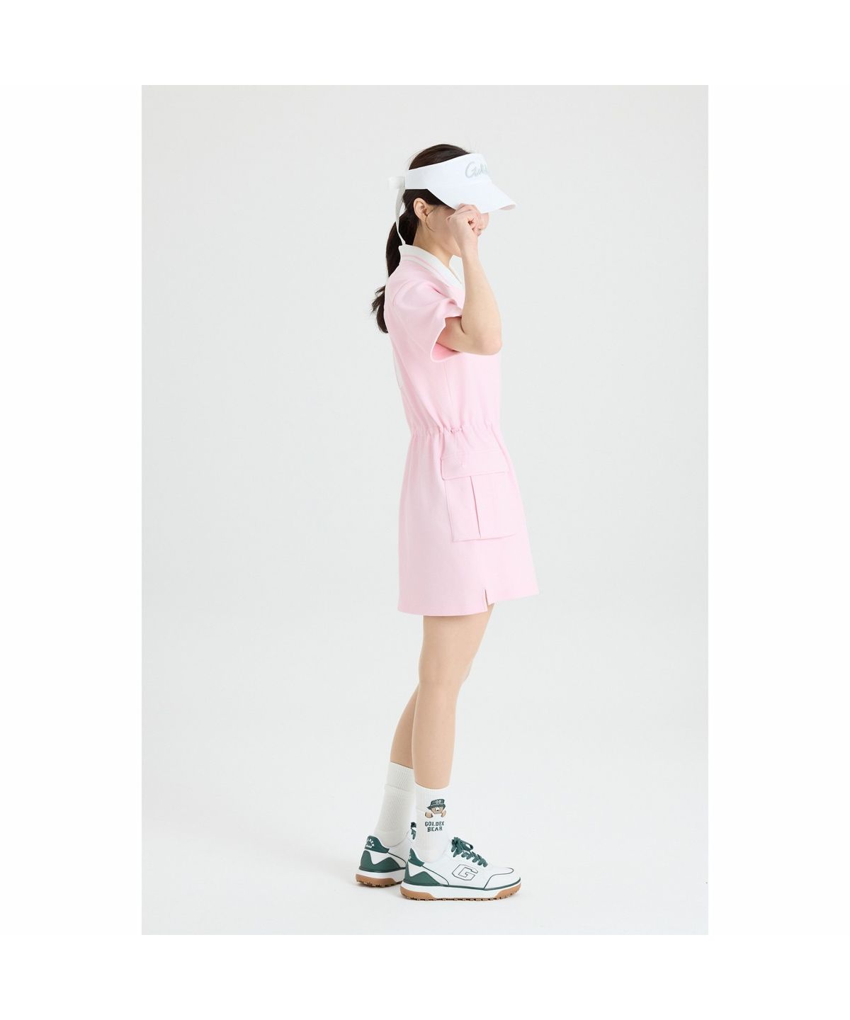 골든베어(GOLDEN BEAR) (W) Pique Polo Collar One-piece G5UAM26231PIX