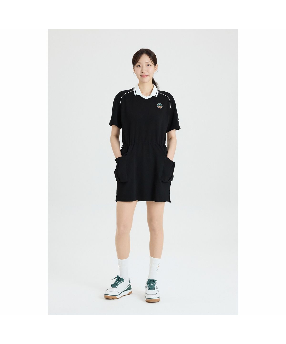 골든베어(GOLDEN BEAR) (W) Pique Polo Collar One-piece G5UAM26231BKX