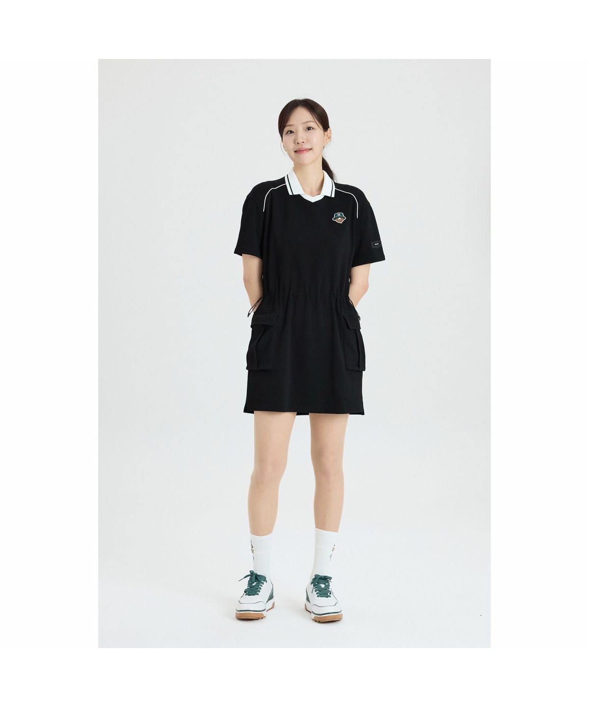골든베어(GOLDEN BEAR) (W) Pique Polo Collar One-piece G5UAM26231BKX