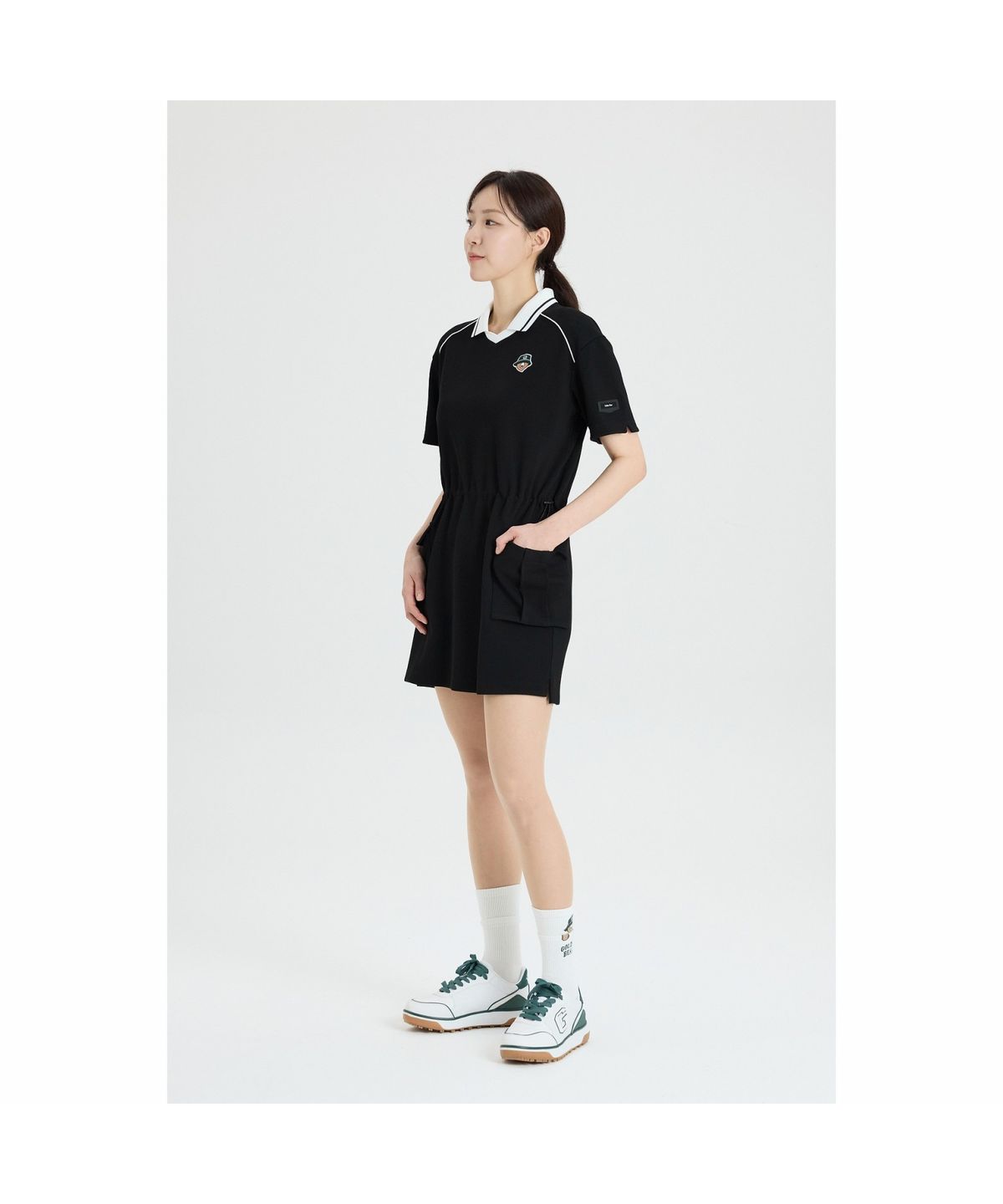 골든베어(GOLDEN BEAR) (W) Pique Polo Collar One-piece G5UAM26231BKX