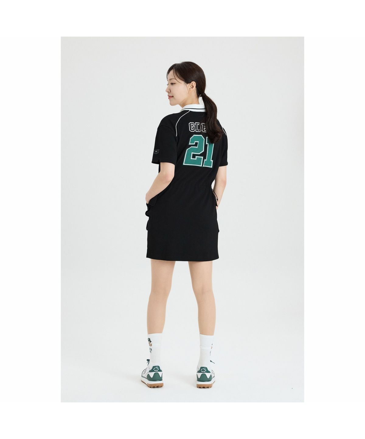 골든베어(GOLDEN BEAR) (W) Pique Polo Collar One-piece G5UAM26231BKX