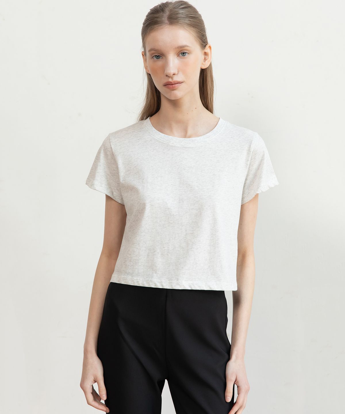 제이마크뉴욕(JMARKNEWYORK) Simple crop t-shirt_2color