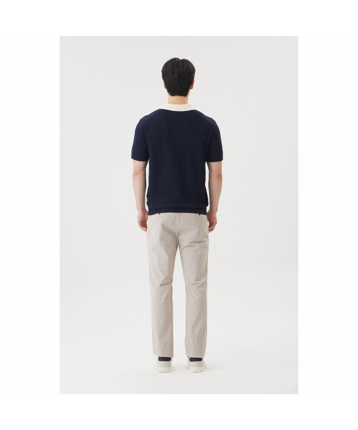 브렌우드(BRENTWOOD) [워셔블] 칼라 배색 폴로넥 스웨터 BRWAM26531NYX