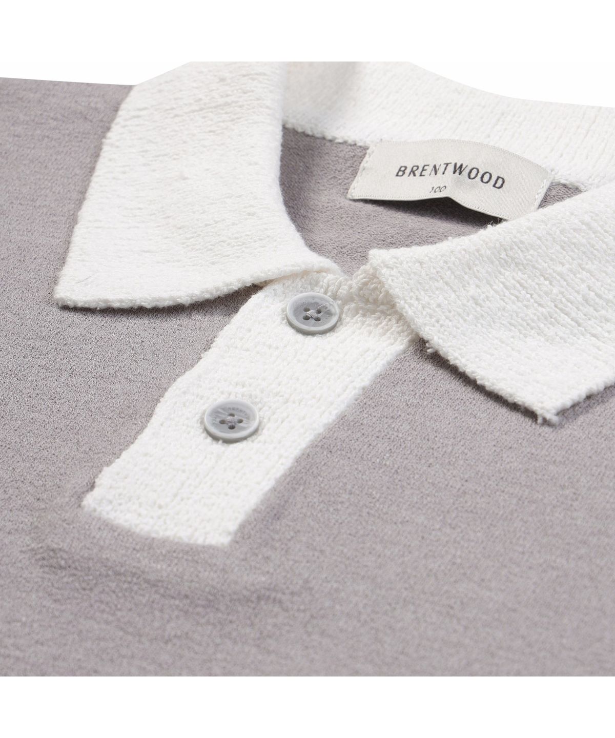 브렌우드(BRENTWOOD) [워셔블] 칼라 배색 폴로넥 스웨터 BRWAM26531GYX
