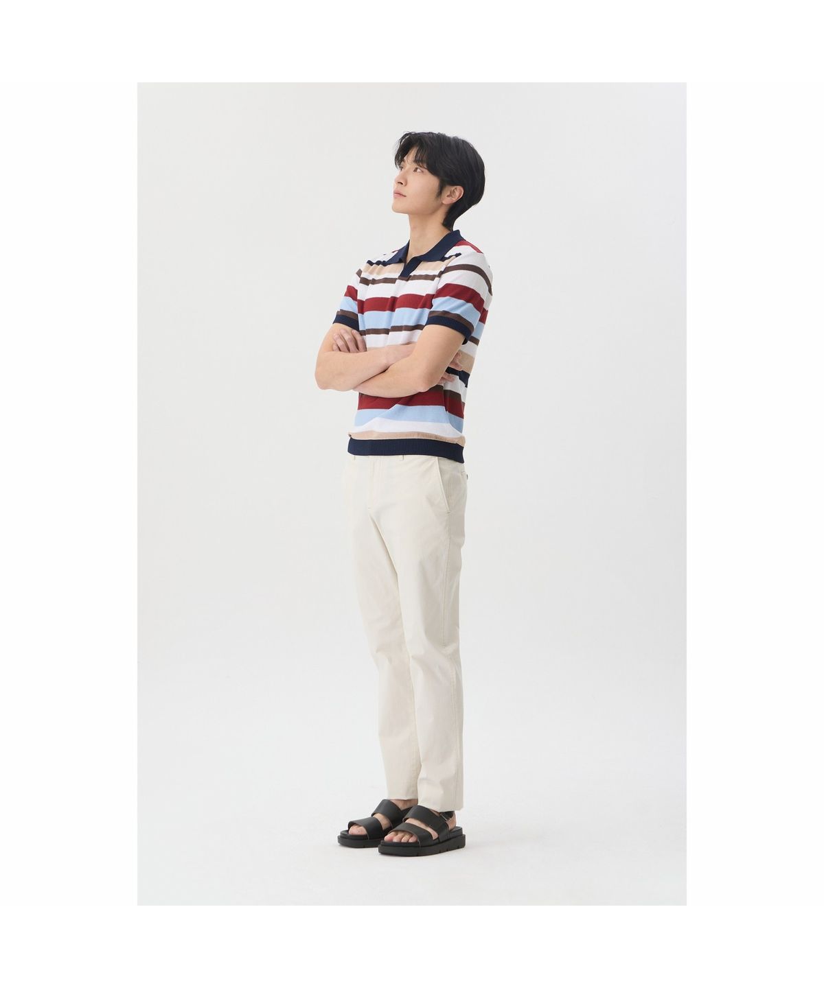 브렌우드(BRENTWOOD) [리버티] 워셔블 멀티패턴 폴로넥 스웨터 BRWAM26522OTX