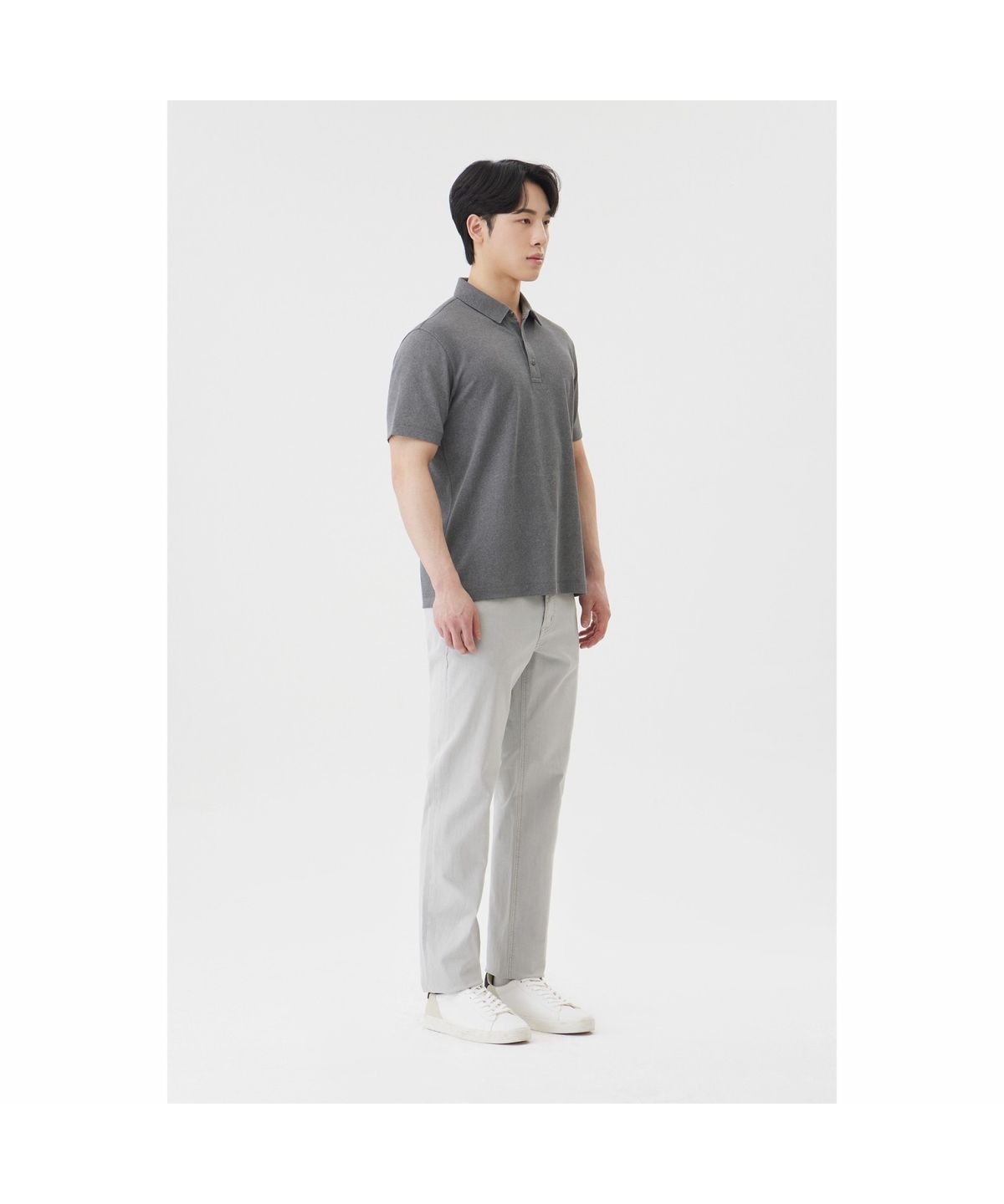 브렌우드(BRENTWOOD) 피그다잉 폴로넥 티셔츠 BRTAM26611GYX