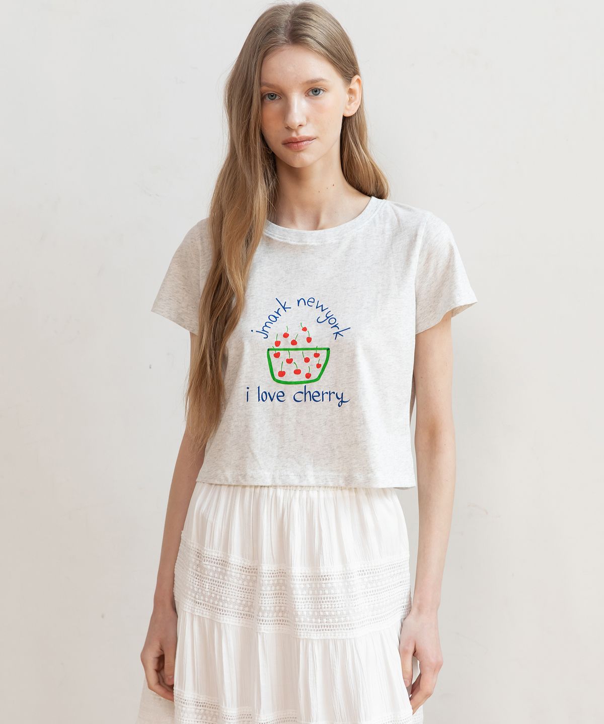 제이마크뉴욕(JMARKNEWYORK) Cherry crop t-shirt_2color