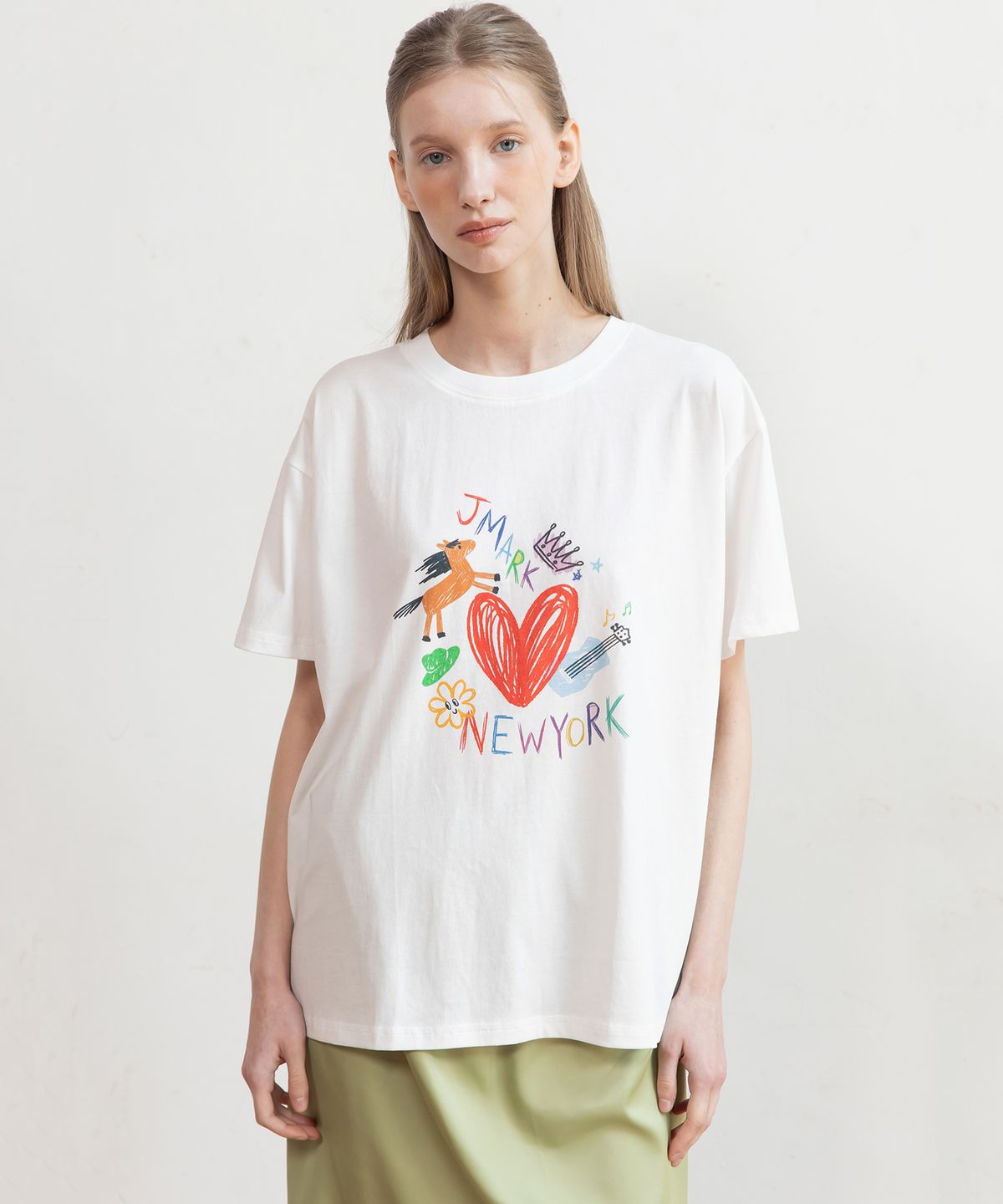 제이마크뉴욕(JMARKNEWYORK) Over-fit lettering t-shirt_2color