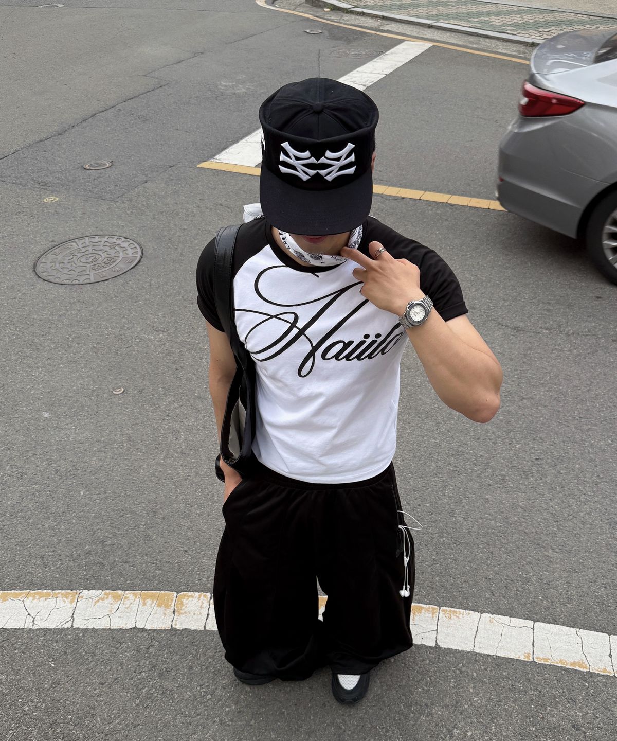 헤일로(HAIILO) Signed Raglan (Paper-black)