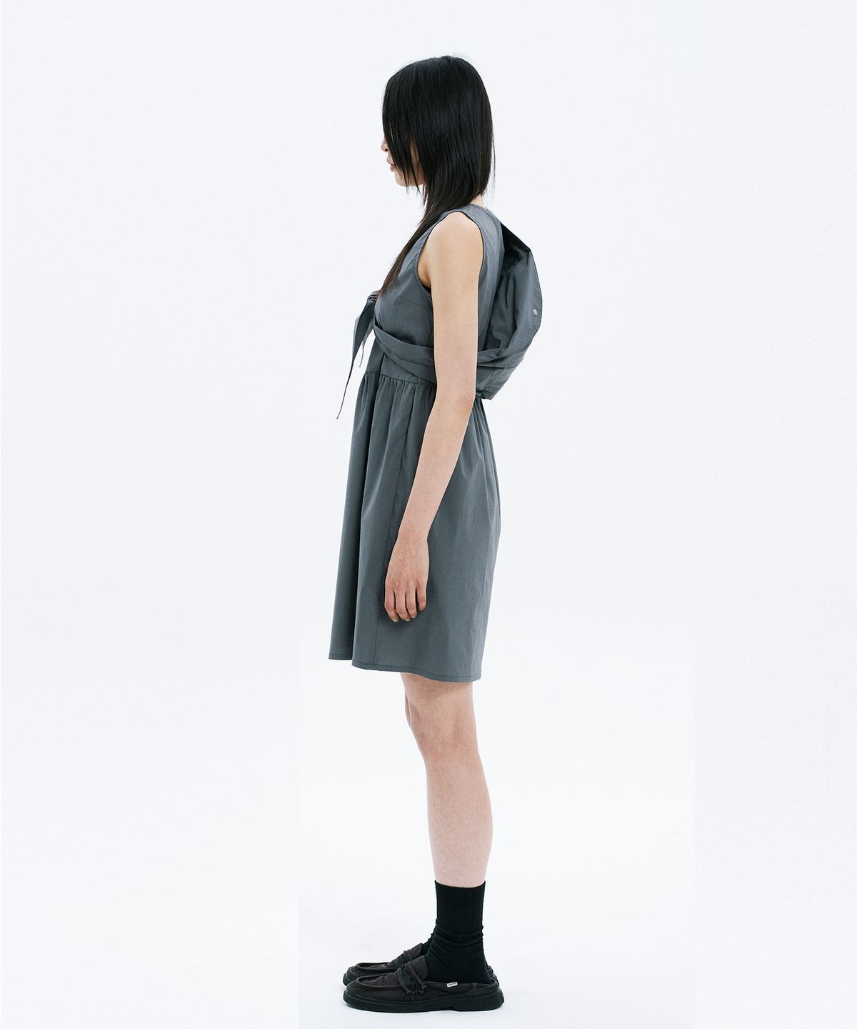 하나히(HANAHI) Furoshiki wrap one piece GREY