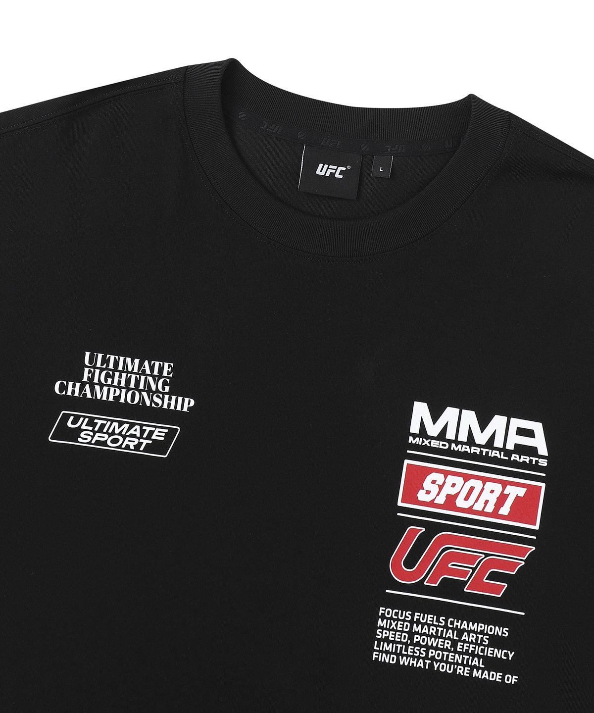 유에프씨 스포츠(UFC SPORT) UFC SPON DAILY 릴렉스핏 반팔 티셔츠 블랙 U2SSX2306BK
