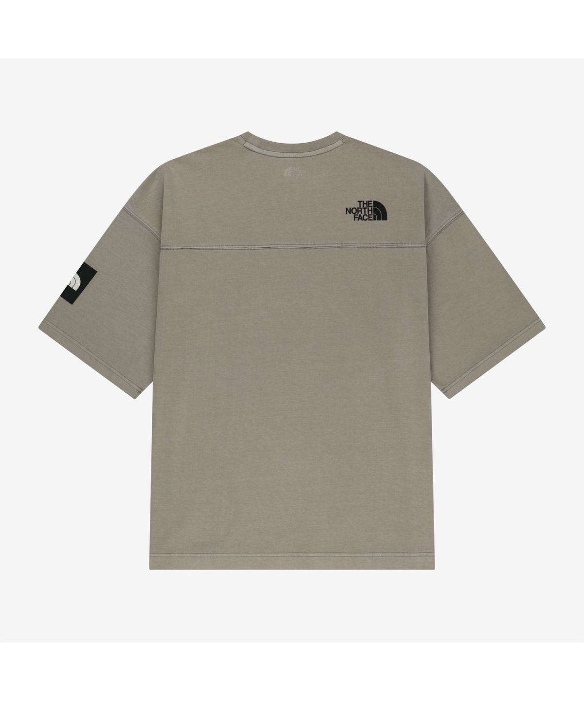 노스페이스(THE NORTH FACE) NT7US06L 스티치 다잉 반팔 티 BEIGE BROWN