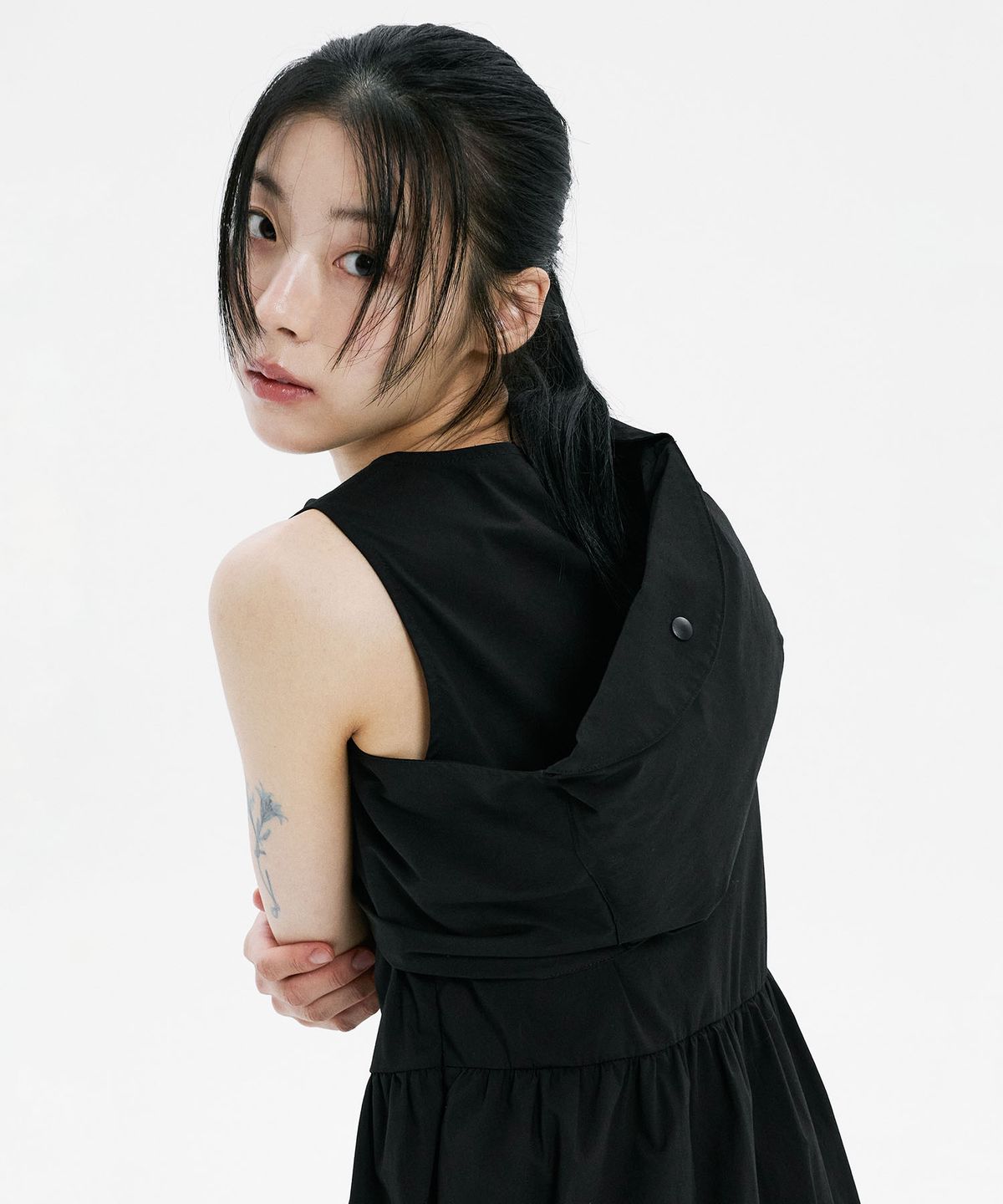 하나히(HANAHI) Furoshiki wrap one piece BLACK