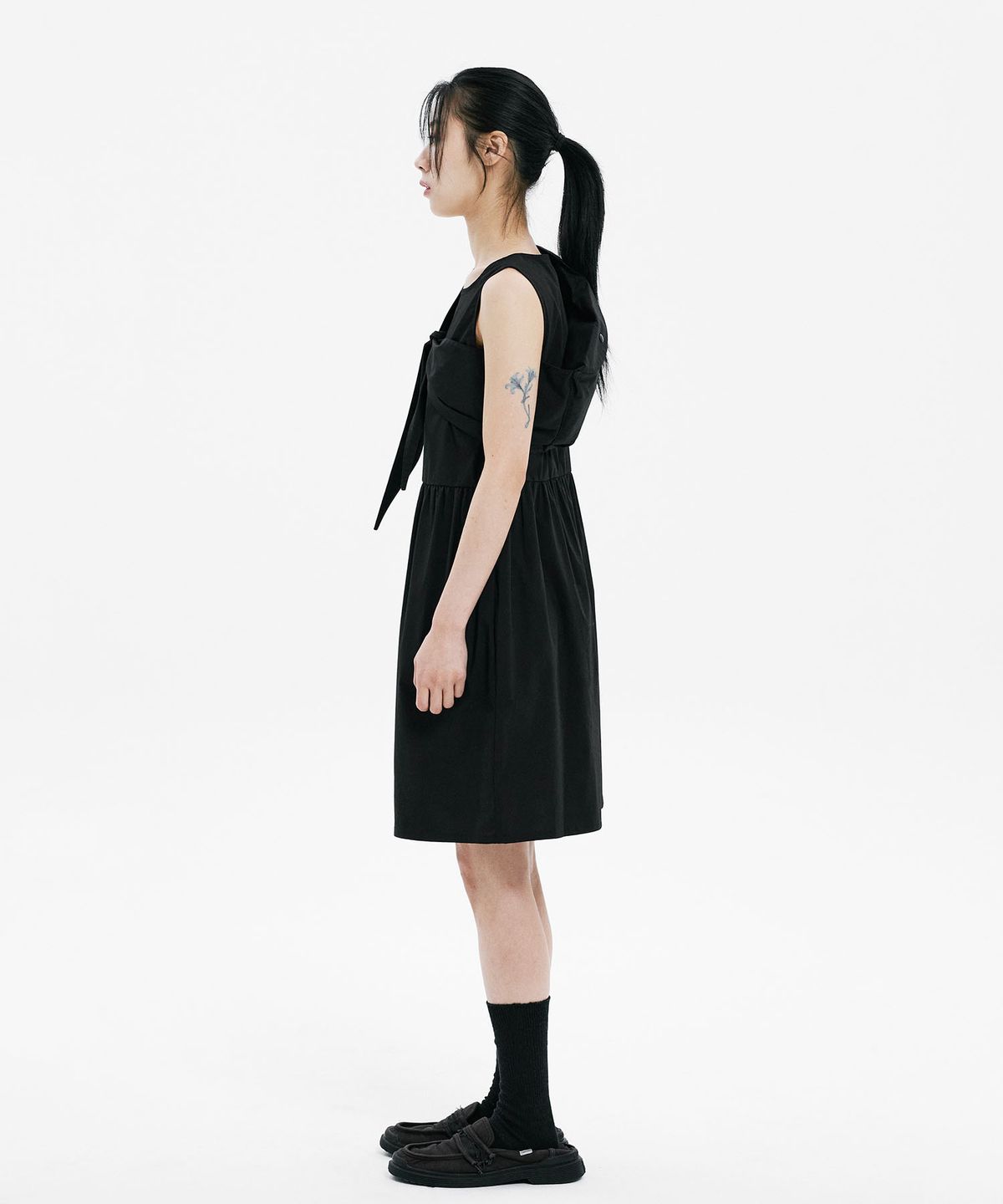 하나히(HANAHI) Furoshiki wrap one piece BLACK